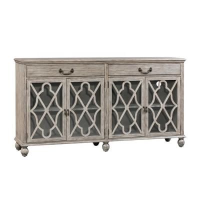 China Fretwork Sideboard in Coventry Ash Finish Chinese Antique Vintage Living Room Furniture Rustic Wooden Sideboard for sale