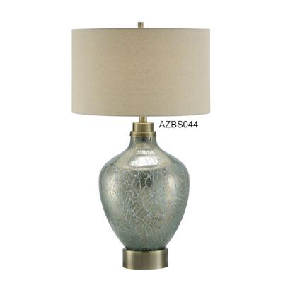 China Wholesale Hotel Luxury Decorative Classic Blue Home Bedroom Living Room Table Lamps Glass Table Lamps for sale