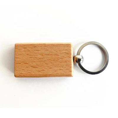 China Wholesale custom design blank wooden simple blank wooden gift promotion key chain wooden key chain for sale