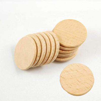 China Europe DIY Natural Beech Open Toy Unfinished Slice Round Plate Wooden Circles for sale