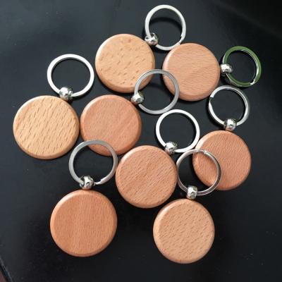 China Wholesale Blank Key Chain China Wood DIY Opens Personalized Hanging Tag Blank Key Ring Keychains Wooden for sale