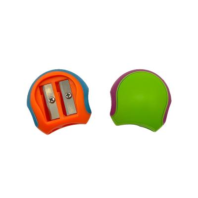 China Cute Standard 2 Hole Manual Home Office Stationery Pencil Sharpener Cute Plastic For School for sale