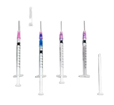 China Medical PVC Disposable Auto Disabled Plastic Luer Lock Syringe With 21G Needle , 28G ISO CE for sale