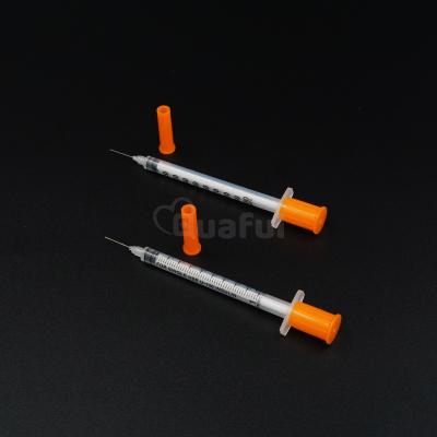 China PP EO Gas Sterilized Syringe Insulin 0.5ml 1ml With 29g / 30g / 31g Needle for sale