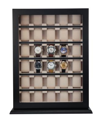 China Watches Wooden Storage Wall Hanging Watch Store Display And Showcase Case For 30 Watches for sale