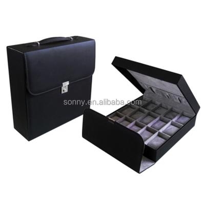 China With Leather Suitcase Of 15 Handle Travel Watches For Diplomatic Men for sale