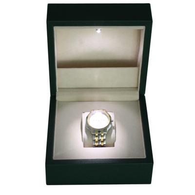 China Engagement Ring Box Led China Manufacture CustomLeather Engagement Light Watch Box With Led Light for sale