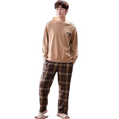 China Factory Directly Supply QUICK DRY Pajamas Sets Male Cotton Loungewear Size 3xl Large Home Clothes Fashion Sense Plaid Sleep Basics Pajamas for sale