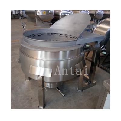 China Automatic Rotating Basket Leisure Bean Curd Automatic Rotating Basket Discharging Coated Kettle for sale