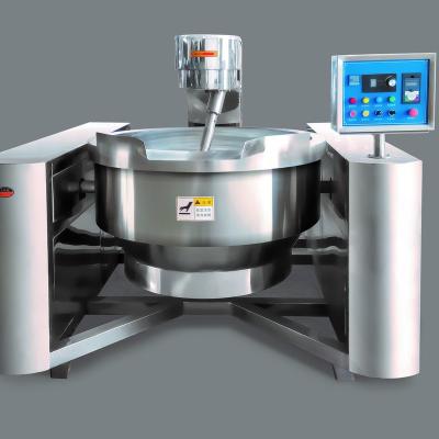 China Automatic vegetable processing plant large capacity electric heating wok thermal oil wok machine for sale