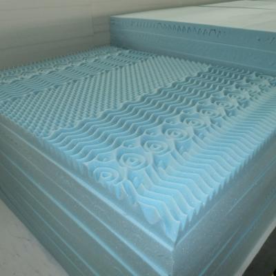 China Home Furniture Cool Blue Gel Bamboo Memory Foam Mattress Toppers for sale