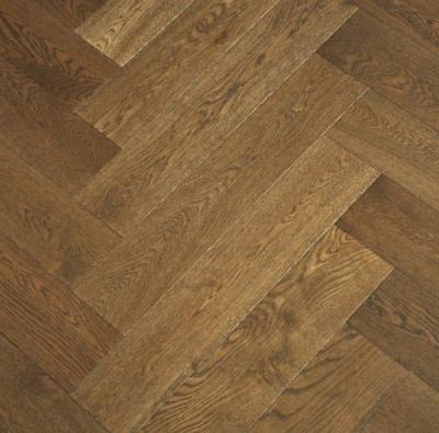 China Durable Dark Color Recycling Natural White Oak Engineered Herringbone Flooring For Villa for sale