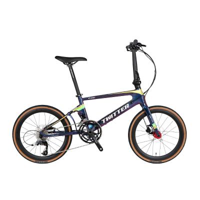 China Carbon fiber Twitter F451 folding bike carbon wheelset 20 inch 22 speed carbon folding bike fodable bike for sale