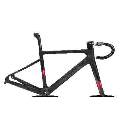 China Chinese 700C 2021 OEM 700C Carbon Road Bike Frame With T900 Frame&Fork&Seat Carbon Post Carbon Frame for sale