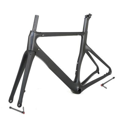 China All Inner Cable Disc OEM Raw Frame Racing Disc Brake 700C Inner-Cable Carbon Fiber Road Bike Frameset Bike Frame for sale