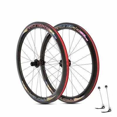 China Road Bikes Hot Sale 50mm Size Cheap Carbon Fiber UD Road Bike Wheels In Stock for sale