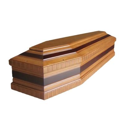 China European Style Customized Caskets Product Wholesale Solid Casket and Wooden Casket Casket Adult Funeral Casket for sale