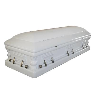 China American Style Customized High Quality Veneer MDF Funeral Supplies Casket Handles Wooden Caskets Burial Casket for sale