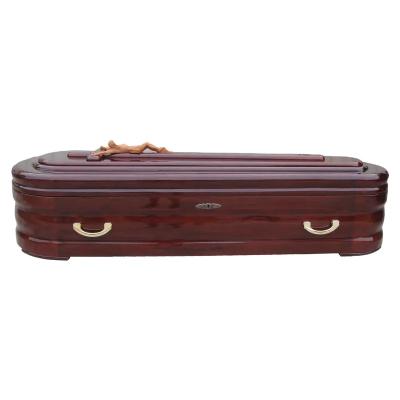 China European High Quality MDF Caskets Cremation Caskets Style Wooden Funeral Casket and Cheap Caskets for Adult OEM for sale