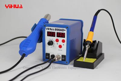 China hot air 2in1 digital soldering station , PCB / IC rework Stations with 3 nozzles for sale