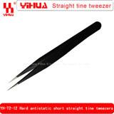 China Digital Soldering Station accessories , antistatic short straight tine tweezers for sale