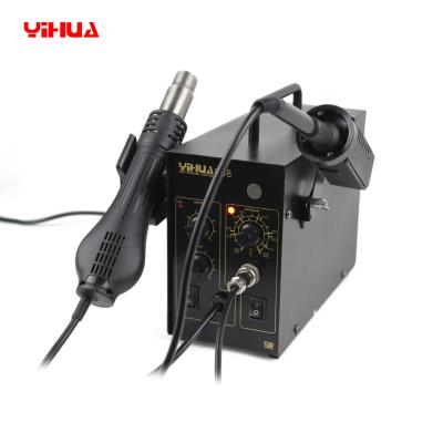 China YIHUA 868D Hot Air Lead Free Soldering Station With Heat Gun for sale