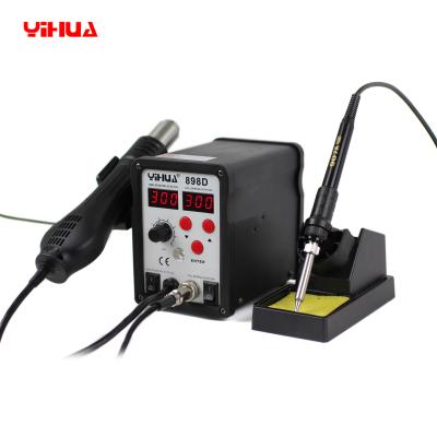 China High Precision 2 in 1 Digital Soldering Station Hot Air Rework Station for sale