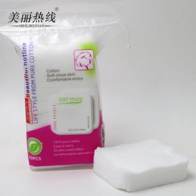 China Factory Wholesale Daily Cleansing Cosmetic Facial Wipes Organic Cotton Pads for sale