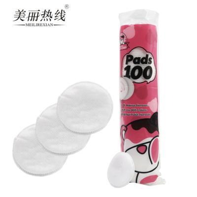 China Daily Cleansing And Makeup Remover OEM Accept Biodegradable Disposable Round Cotton Face Shields Facial Cleansing Makeup To Remove Pad for sale