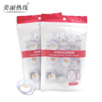 China Wholesale Factory Defect New Arrival Sheet Face Mask Jelly Capsule Compressed Mask For Skin Care for sale