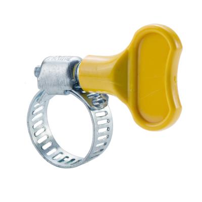 China Perforated Band Gas Pipe Clip Bar Clamp With Plastic Handle for sale