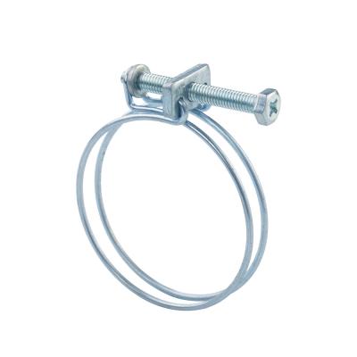 China Standard Galvanized Steel Double Wire Hose Clamp from Manufacturer for sale