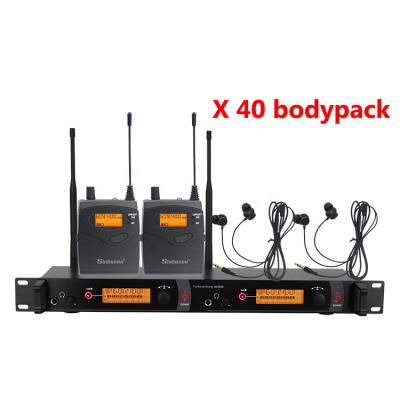 China 40 bodypacks Monitoring Headphone Wireless Microphone M-2050 Professional In Ear Monitoring With 40 bodypacks for sale