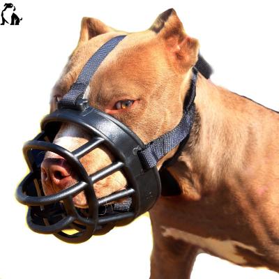 China Pet HANDOU Dog Collar Dog Supplies Mouth Cover Durable Eco-Friendly Silicone Bulldog Bite Proof Muzzles Large for sale