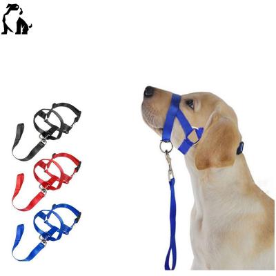 China HANDOU Viable Other Pet Supplies Anti-barking Sharp Nylon Adjustable Dog Leash Muzzle Dog Mouth Cover for sale