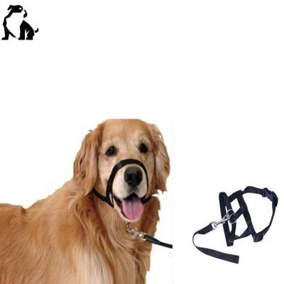 China HANDOU Durable Nylon Dog Muzzle Mouth Cover Quick Fit Adjustable Soft Padded Comfortable Pet Anti Sharp Training Muzzle for sale