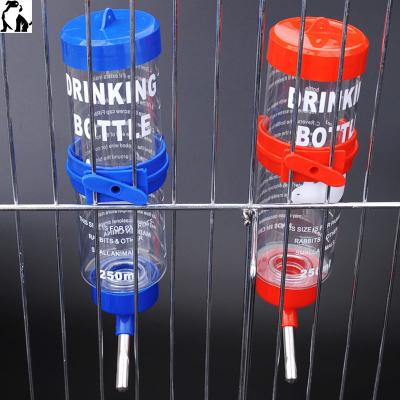 China HANDOU New Sustainable Design Automatic Dog Pet Hanging On Cage Bottle Hung Pet Drinking Water Bottle for sale