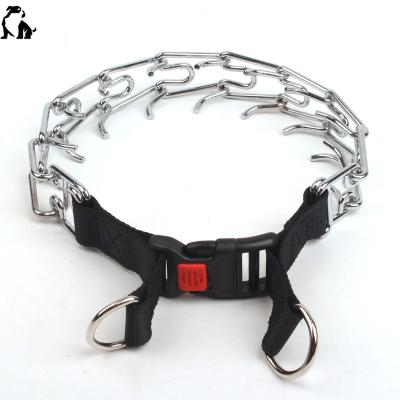 China HANDOU Adjustable Padded Dog Crotch Pinch Training Collar Pinch Pet Obstruction Collar with Comfort Rubber Tips for sale