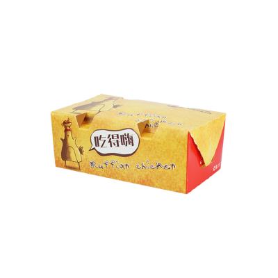 China Disposable Stain Takeout Box Fried Chicken Paper Packaging Box French Fries Snack Food Packaging Box. for sale