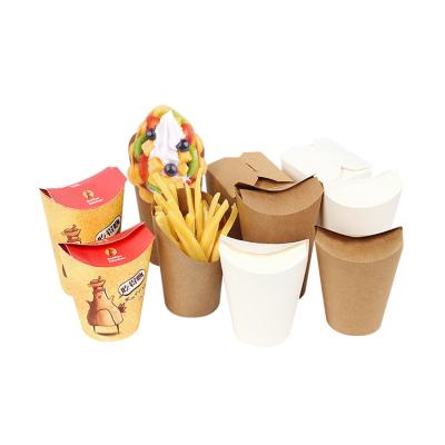 China Biodegradable Cowhide 12/16/18/20oz Customized Takeout Box High Quality Flower Chicken Fries Rice for sale