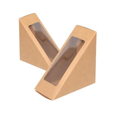 China Wholesale Transparent Disposable Window Sandwich Packaging Cardboard Disposable for sale