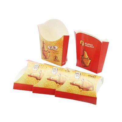 China High Quality Recyclable Wholesale Custom LOGO Boxes For Food Packaging Container French Fries Box Takeout Box for sale