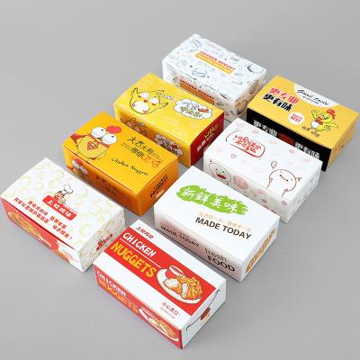 China Recyclable Bio-Degradable Logo Printing Boxes For Food Packaging Fried Chicken Box Custom Fast Food Cardboard for sale