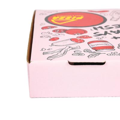 China Recyclable wholesale custom personalized all sizes 9 10 11 12 14 18 inch corrugated color box for pizza for sale