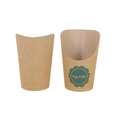 China Disposable Wholesale Custom Logo Chip Cheap Takeaway Paper Cup Environmental Protection 16oz Free Folding Paper Cup for sale