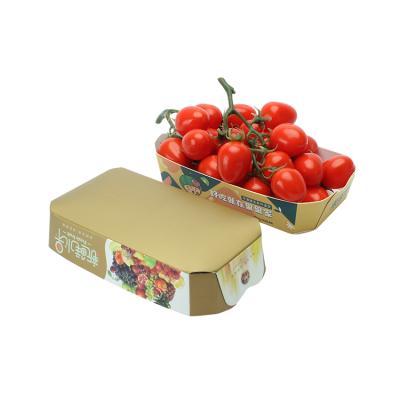 China Orange Disposable Fruit Tray Strawberry Universal Boat Box For Supermarket Disposable Boat Box for sale