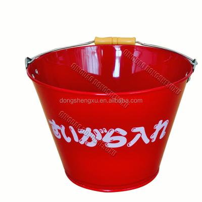 China Galvanized viable metal buckets 12 liters for sale