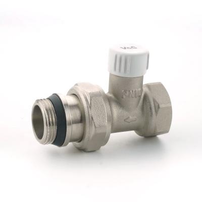 China General Goods Brass Straight Temperature Control Valve 1/2in-3/4in Automatic Straight Radiator Valve for sale