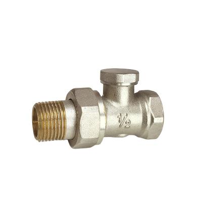 China 1/2 - 3/4 Inch Central Heating Industrial Smart Nickel Plating Radiator Brass Valve for sale