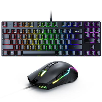 China Multimedia Keys Computer Wired RGB Gaming Keyboard And Mouse Combos LED For Gamer for sale